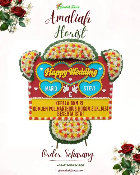 Papan Bunga Pernikahan Liliba